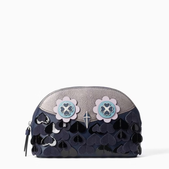 Kate Spade Novelty Owl Cosmetic Leather Pouch - Picture 1 of 3
